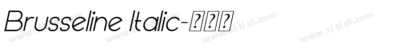 Brusseline Italic字体转换